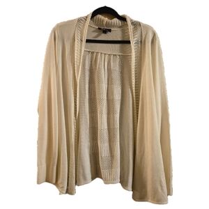 White Open-Front Cardigan